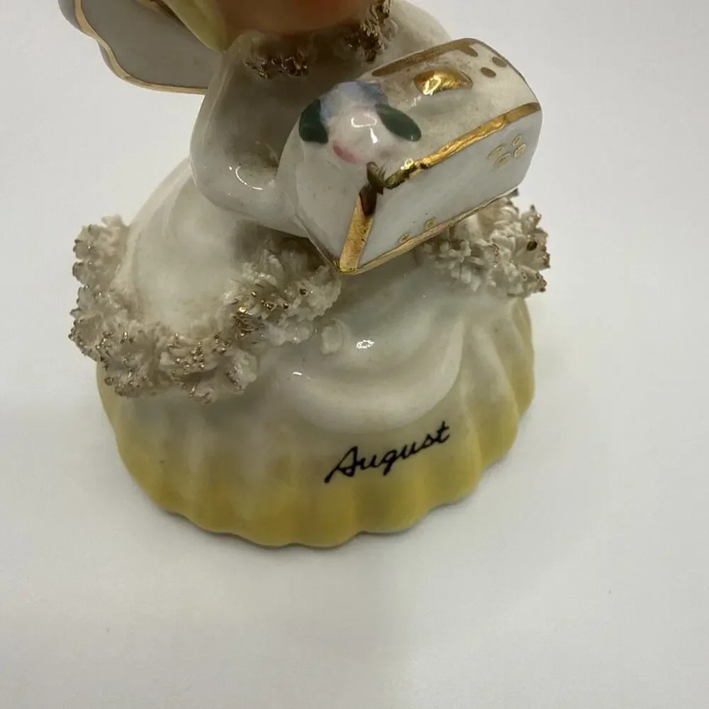 Vintage 1956 Napco August Birthday Gift Angel Girl Bell Belle 1307H HTF Sweet *